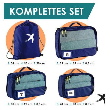 Packing Cubes mit Kompression in 6 verschiedenen Farben