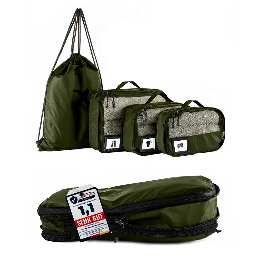 Packing Cubes mit Kompression in 6 verschiedenen Farben