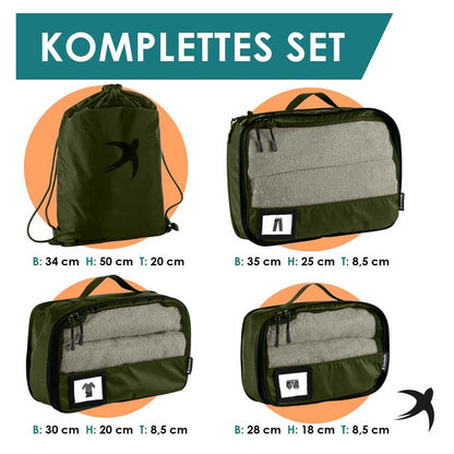 Packing Cubes mit Kompression in 6 verschiedenen Farben