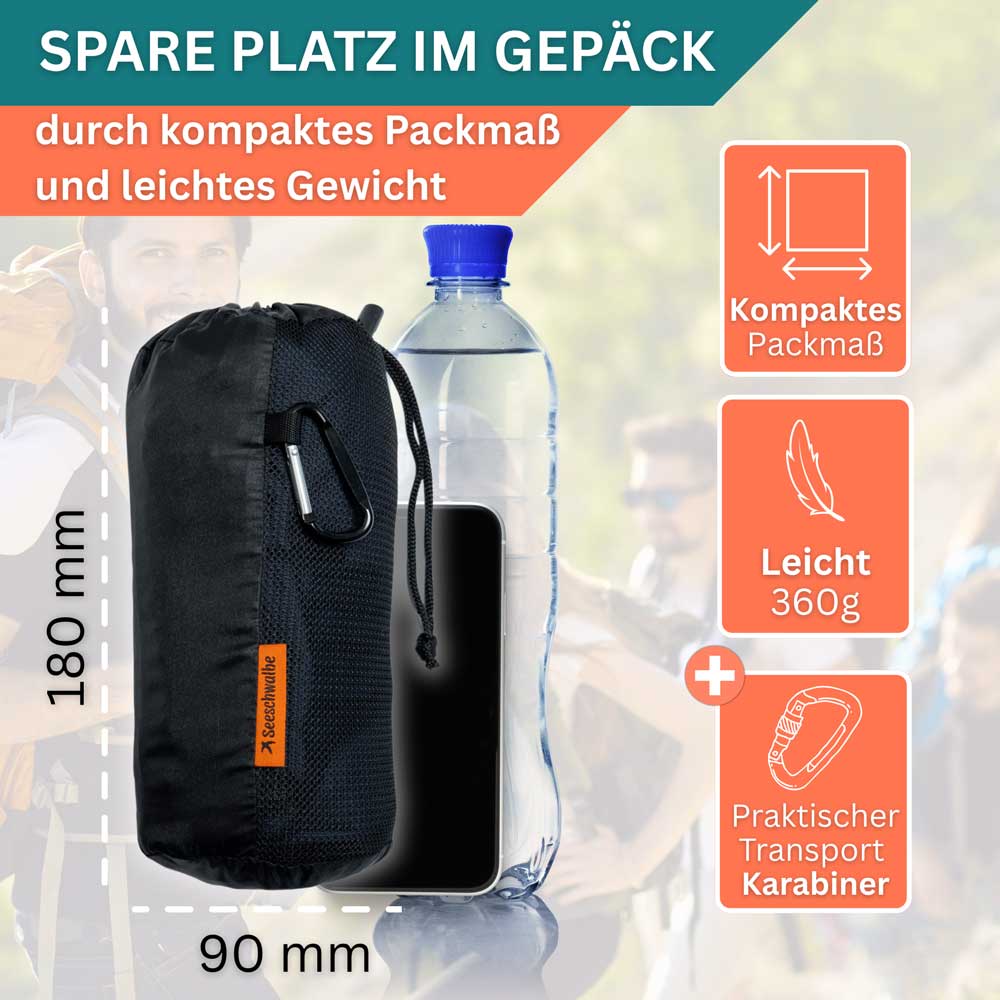 Hütten/ -Reiseschlafsack ultradünn aus 100% Baumwolle in 3 Farbvarianten (Inlett zur Kombination mit einer Decke)
