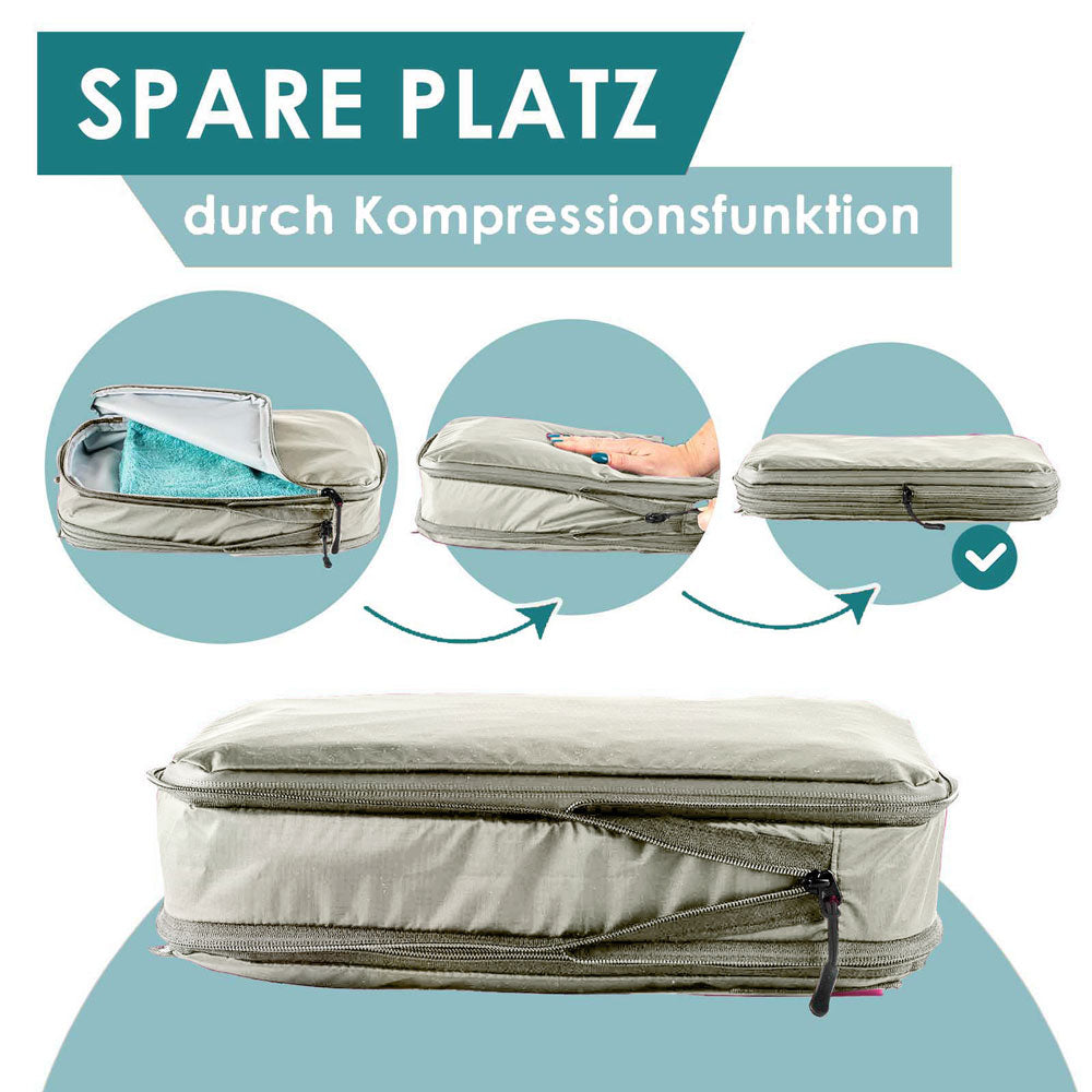 Packing Cubes mit Kompression in 6 verschiedenen Farben