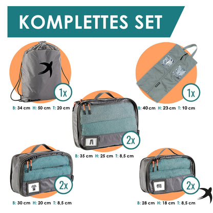 Packing Cubes mit Kompression in 6 verschiedenen Farben