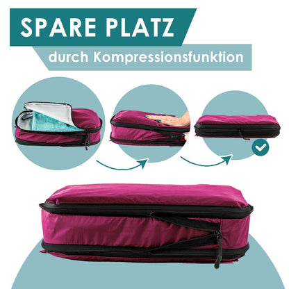 Packing Cubes mit Kompression in 6 verschiedenen Farben