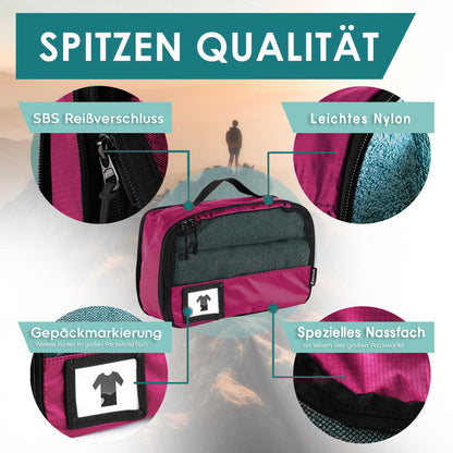 Packing Cubes mit Kompression in 6 verschiedenen Farben