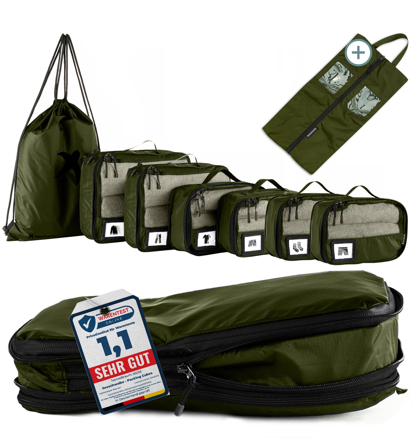 Packing Cubes mit Kompression in 6 verschiedenen Farben